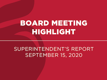  Superintendent's Report 9/15/20